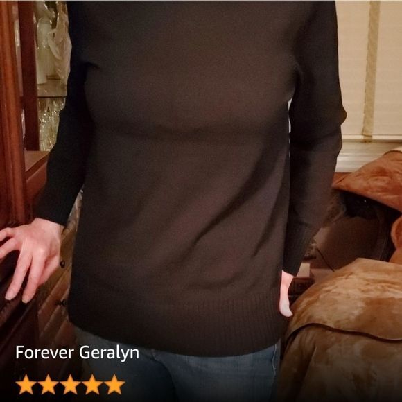 Amazon Essentials 100% Cotton Rolled Mock Neck Burgundy Sweater New W/Tags Sz.M - Picture 10 of 12